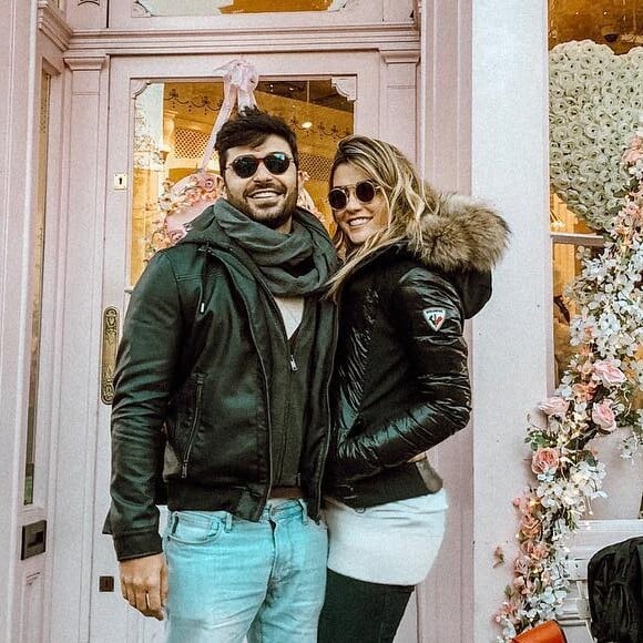 Em fevereiro, Aline Gotschalg comemorou o aniversário de Geraldo Souto durante viagem por Londres, na Inglaterra