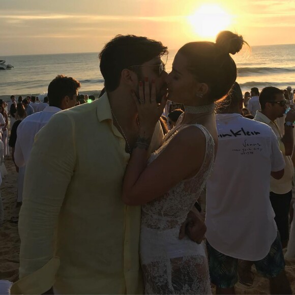 Aline Gotschalg e o empresário Geraldo Souto estavam juntos há dois meses