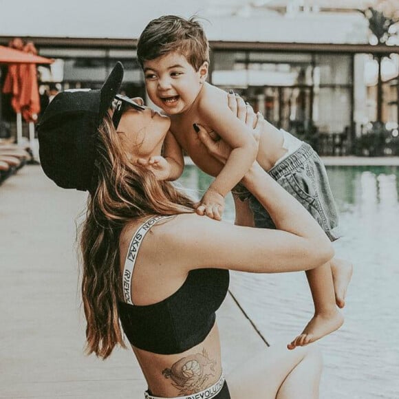 Aline Gotschalg é mãe de Lucca, de 1 ano, da união com Fernando Medeiros