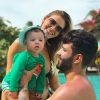 Andressa Suita e Gustavo Lima têm Gabriel, de 8 meses, e serão pais de outro menino