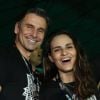 Murilo Rosa e Fernanda Tavares foram ao show do grupo Pearl Jam, no Maracanã, na noite desta quarta-feira, 21 de março de 2018