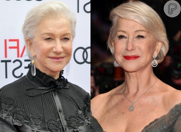 Aos 72 anos, Helen Mirren adere à micropigmentação de sobrancelhas. Compare!