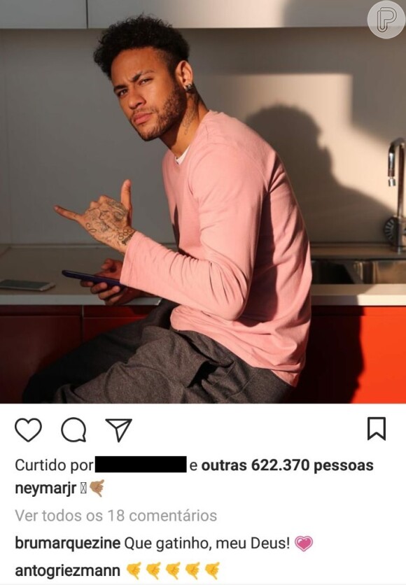 'Que gatinho, meu Deus', escreveu Bruna Marquezine para Neymar no Instagram