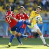 Seleção Brasileira passa sufoco em jogo contra o Chile neste sábado, 28 de junho de 2014