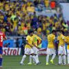 Seleção Brasileira passa sufoco em jogo contra o Chile neste sábado, 28 de junho de 2014