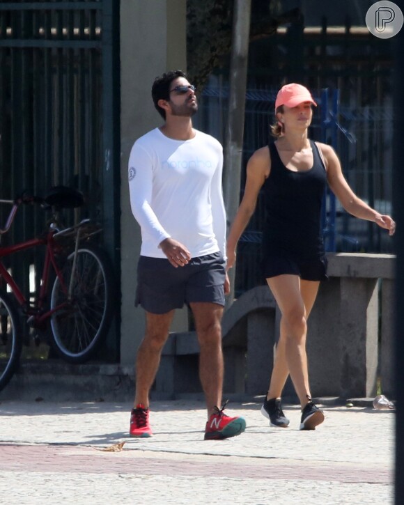 Grazi Massafera e o namorado, Patrick Bulus, participaram de uma maratona em Miami, em janeiro de 2018