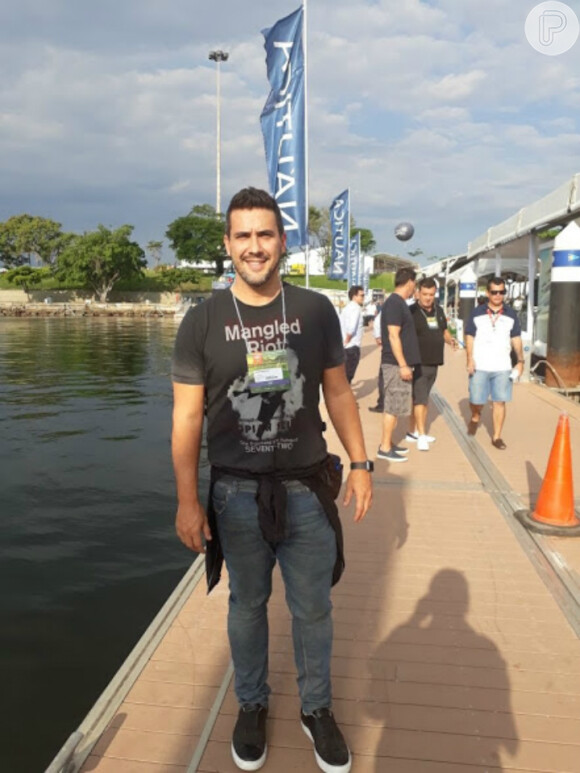 André Marques visita a feira náutica Rio Boat Show com intuito de comprar um barco para curtir nas horas de lazer, neste sábado, 21 de abril de 2018