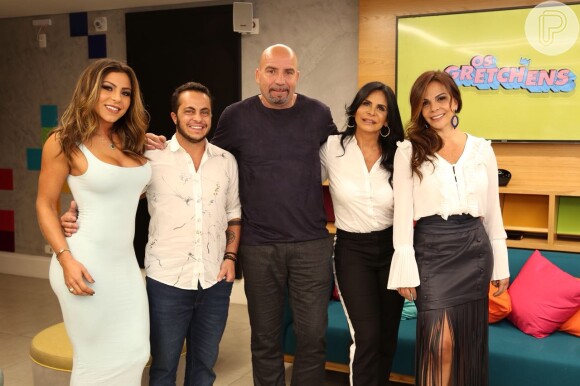 Andressa Ferreira, Thammy Miranda, Carlos Marques, Gretchen Miranda e Sula Miranda fazem parte do reality 'Os Gretchens'