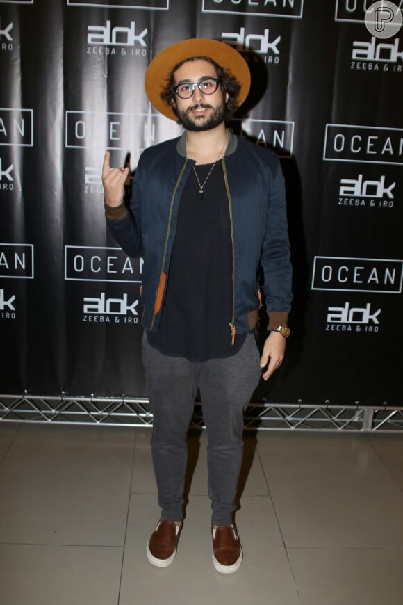 O músico Zeeba na festa de lançamento do clipe 'Ocean', do DJ Alok, em São Paulo, na terça-feira, 24 de abril de 2018