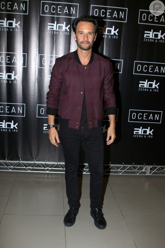 Rodrigo Santoro na festa de lançamento do clipe 'Ocean', do DJ Alok, em São Paulo, na terça-feira, 24 de abril de 2018
