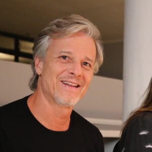 Marcello Novaes, par romântico de Gloria na novela, também marcou presença nas gravações com a cantora Fafá de Belém