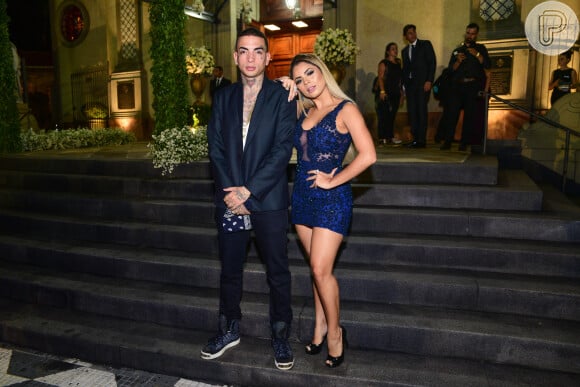 Lexa e MC Guimê foram ao segundo casamento de Tata Estaniecki e Julio Cocielo na noite desta segunda-feira, 30 de abril de 2018, em São Paulo