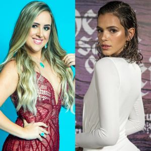 Ex-BBB Patrícia Leite encontrou Bruna Marquezine nos bastidores de 'Deus Salve o Rei' e tietou a atriz nesta quarta-feira, 2 de maio de 2018