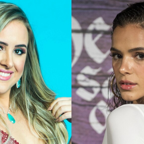 Ex-BBB Patrícia Leite encontrou Bruna Marquezine nos bastidores de 'Deus Salve o Rei' e tietou a atriz nesta quarta-feira, 2 de maio de 2018