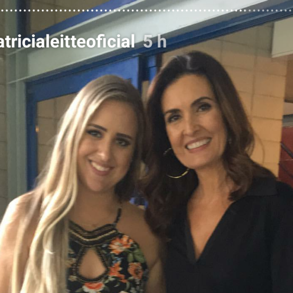 Ex-BBB Patrícia Leite tietou a apresentadora Fátima Bernardes nos Estúdios Globo