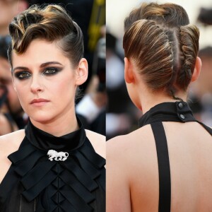 Kristen Stewart usou um penteado assinado por Bridget Brager