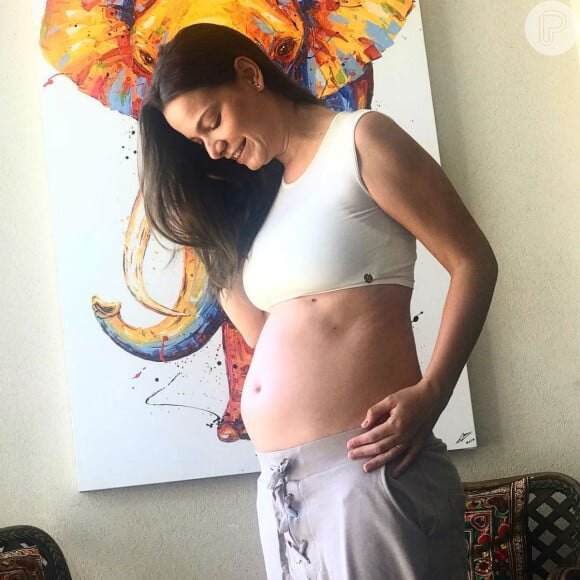 Milena Toscano está grávida de um menino, que se chamará João Pedro