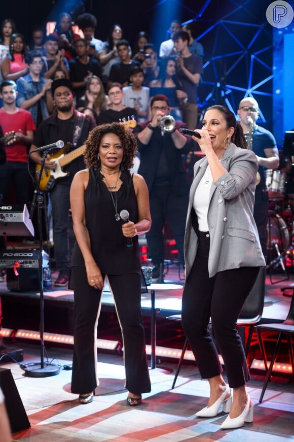 Ivete Sangalo cantou com Margareth Menezes na gravação do programa 'Altas Horas'