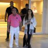 Renato Aragão contou com a companhia da filha Lívian Aragão durante jantar no shopping Village Mall, na Zona Oeste do Rio de Janeiro, na noite deste sábado, 5 de julho de 2014