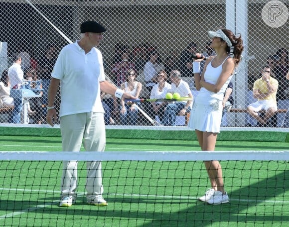 Fernanda Motta jogou tênis em parceria com Thomaz Koch