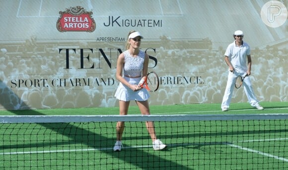 Fiorella Matheis jogou tênis em parcera com Fernando Meligeni