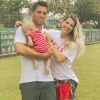 Karina Bacchi exalta relacionamento do namorado, Amaury Nunes, com seu filho, Enrico: 'É muito presente, carinhoso e ama crianças, ajuda em tudo!'
