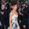 Thandie Newton levou os personagens de 'Star Wars' estampados em seu vestido no lançamento do filme 'Han Solo: Uma História Star Wars', no Festival de Cannes