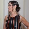 Fátima Bernardes investiu em look elegante para o 3º Jantar 'Sim a Igualdade Racial', realizado no Hotel Belmond Copacabana Palace, na zona sul do Rio de Janeiro, na noite desta quinta-feira, 17 de maio de 2018