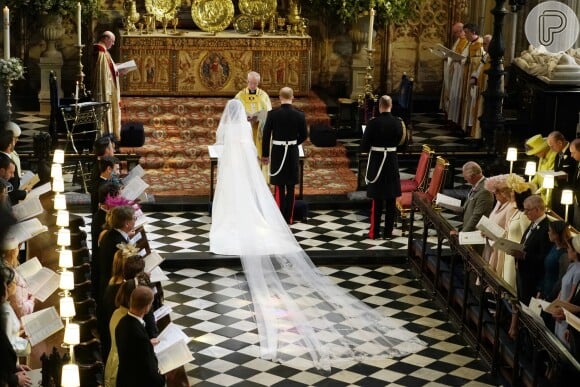 Meghan Markle e o príncipe Harry se casaram na capela de St. George