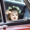 A princesa Charlotte, de 2 anos, chega para o casamento de Meghan Markle e do tio, o príncipe Harry, em Windsor
