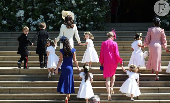 A princesa Charlotte, de 2 anos, e o príncipe George, de 4, filhos de Kate Middleton e do príncipe William roubaram a cena no casamento de Meghan Markle e do príncipe Harry. Eles e mais oito crianças foram pajens e damas de honra
