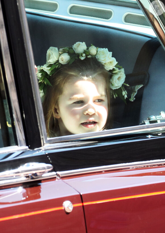 A princesa Charlotte roubou a cena no casamento de Meghan Markle e do príncipe Harry