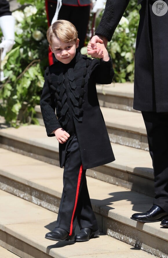 O pequeno George também esbanjou fofura no casamento de Meghan Markle com o príncipe Harry
