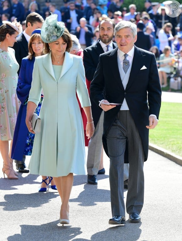 Pais de Kate Middleton, Carole Middleton and Michael Middleton no casamento do príncipe Harry com Meghan Markle