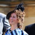Mel Harverson foi ao casamento do príncipe Harry com Meghan Markle com um vestido listrado