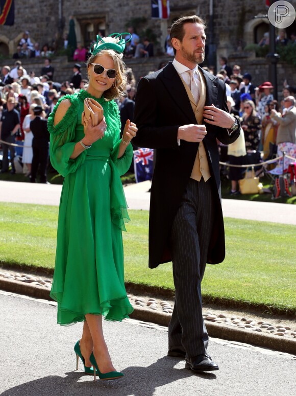 Caroline Greenwood escolheu um tom mais vibrante no casamento do príncipe Harry com Meghan Markle