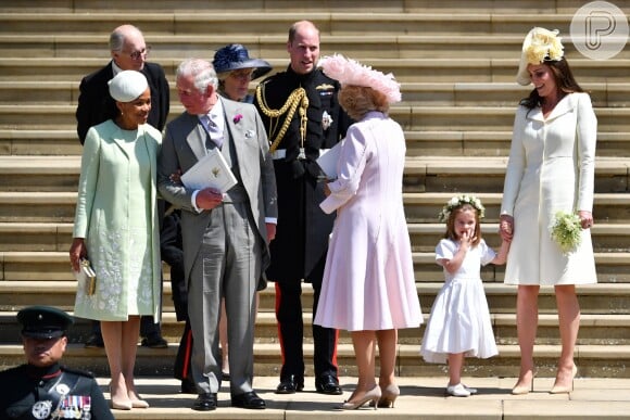 Kate Middleton também optou por um tom mais claro no casamento do cunhado, o príncipe Harry, com Meghan Markle