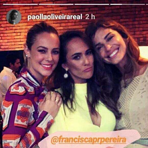 Paolla Oliveira aparece ao lado de Grazi Massafera e Francisca Pereira em foto no bar-mitzvá de Joaquim, filho de Angélica e Luciano Huck