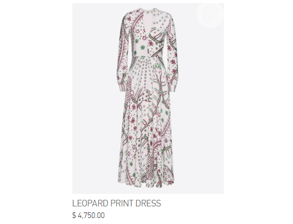 Vestido usado por Angélica é vendido no site da grife por 4.750 dólares, cerca de R$ 17 mil