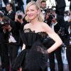 Cate Blanchett usou macacão preto na exibição de 'Capharnaüm', na 71ª edição do Festival de Cannes, no Palais des Festivals na última quinta-feira, 17 de maio de 2018