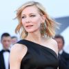 Cate Blanchett vestiu preto na exibição do filme 'Les Filles Du Soleil' durante a 71ª edição do Festival de Cannes, no Palais des Festivals, em 12 de maio de 2018