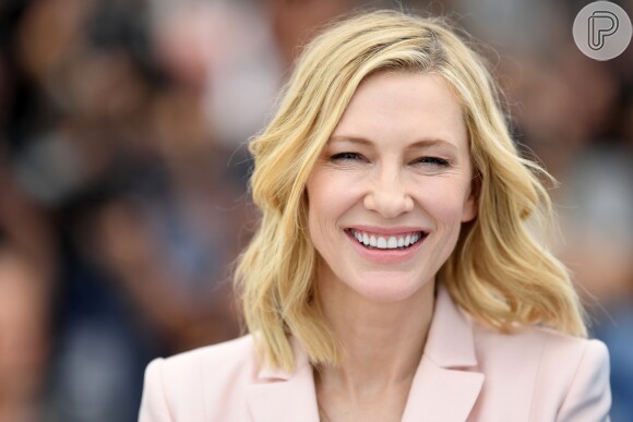 Cate Blanchett no photocall da 71ª edição do Festival de Cannes, no Palais des Festivals, em 8 de maio de 2018