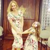 Angélica e a filha, Eva, combinam looks florais Dolce & Gabbana em foto postada nesta terça-feira, dia 22 de maio de 2018