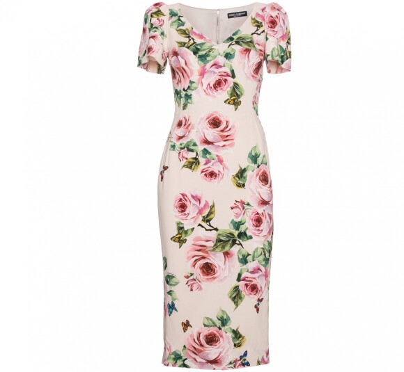 Angélica escolheu um vestido midi com decote V da Dolce & Gabbana avaliado em cerca de R$ 9 mil