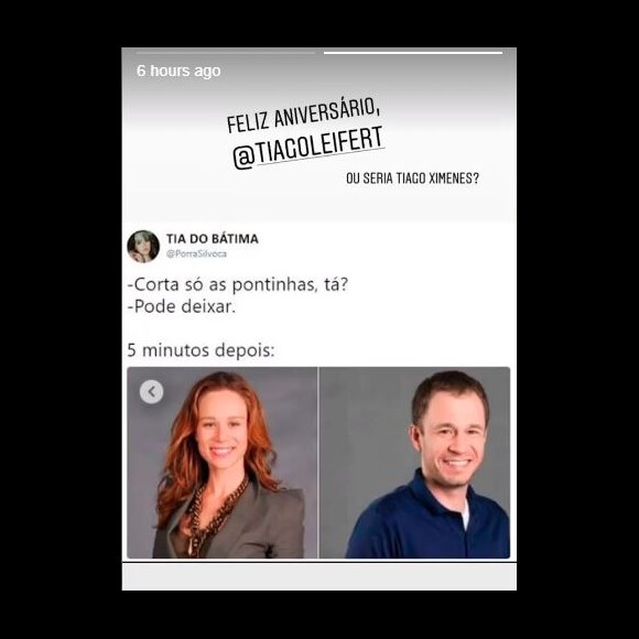 Mariana Ximenes brinca sobre semelhança com Tiago Leifert