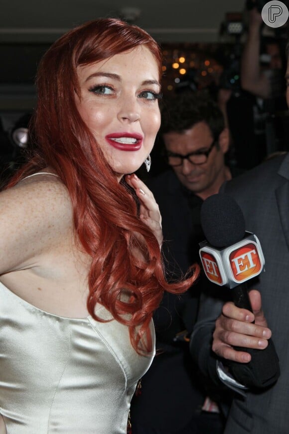 Lindsay Lohan concede entrevistas em première