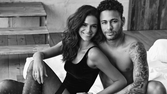Temperatura subiu! Neymar fotografa Bruna Marquezine de lingerie em campanha