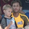 Neymar publicou foto com o herdeiro, Davi Lucca, de 6 anos, e os amiguinhos Lucão, JG e Lucas
