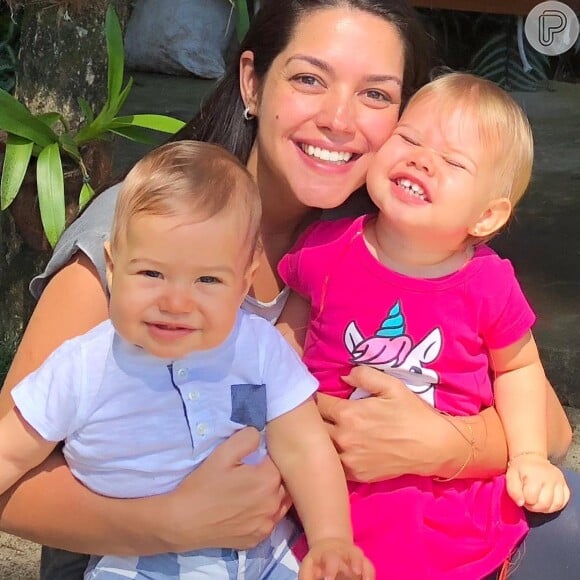 Casada com Michel Teló, Thais Fersoza é mãe de Melinda, de 1 ano, e Teodoro, de 10 meses