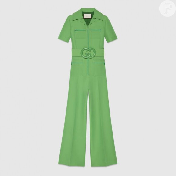 Atualmente indisponível no site da Gucci, o jumpsuit verde usado por Julia Konrad custa $ 4,3 mil, aproximadamente R$ 16 mil
